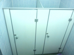 Туалетная (сантехническая) перегородка из профиля ALUTECH    